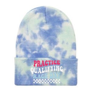 Funny Monday Tuesday Thursday Practice Qualifying Race Day Tie Dye 12in Knit Beanie