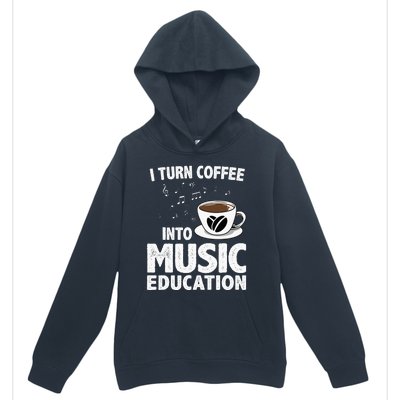 Funny Music Teacher Art For Women Men Musician Coffee Lover Urban Pullover Hoodie