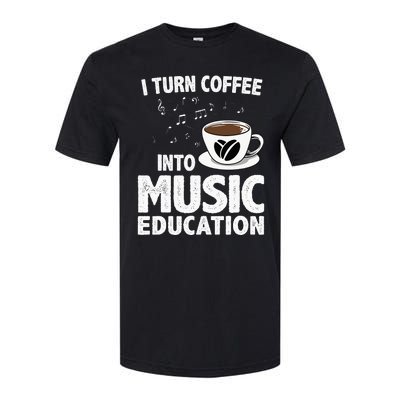 Funny Music Teacher Art For Women Men Musician Coffee Lover Softstyle CVC T-Shirt