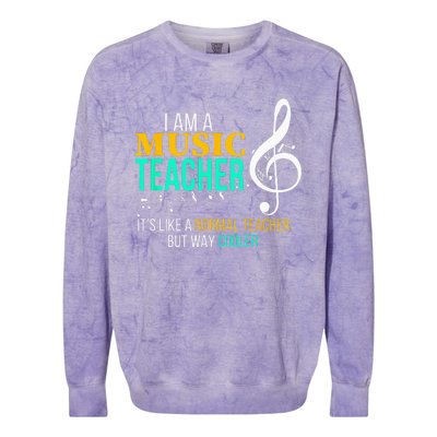 Funny Music Teacher Music Teacher Cool Teacher Gifts Colorblast Crewneck Sweatshirt