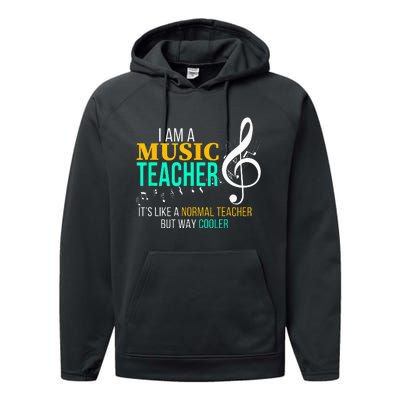 Funny Music Teacher Music Teacher Cool Teacher Gifts Performance Fleece Hoodie