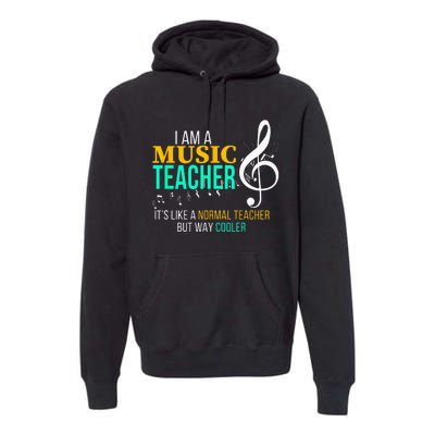 Funny Music Teacher Music Teacher Cool Teacher Gifts Premium Hoodie