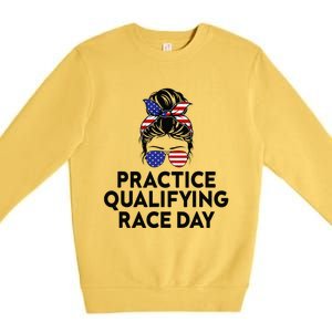 Funny Monday Tuesday Thursday Practice Qualifying Race Day (4) Premium Crewneck Sweatshirt