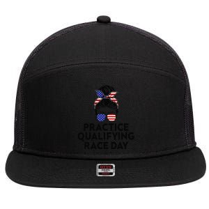 Funny Monday Tuesday Thursday Practice Qualifying Race Day (4) 7 Panel Mesh Trucker Snapback Hat