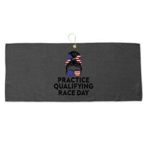 Funny Monday Tuesday Thursday Practice Qualifying Race Day (4) Large Microfiber Waffle Golf Towel