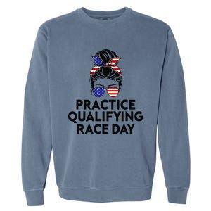 Funny Monday Tuesday Thursday Practice Qualifying Race Day (4) Garment-Dyed Sweatshirt