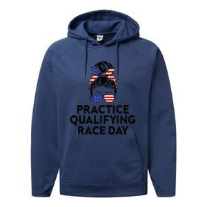 Funny Monday Tuesday Thursday Practice Qualifying Race Day (4) Performance Fleece Hoodie