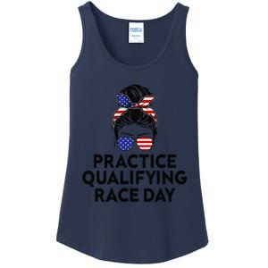 Funny Monday Tuesday Thursday Practice Qualifying Race Day (4) Ladies Essential Tank