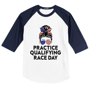 Funny Monday Tuesday Thursday Practice Qualifying Race Day (4) Baseball Sleeve Shirt