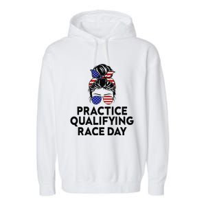 Funny Monday Tuesday Thursday Practice Qualifying Race Day (4) Garment-Dyed Fleece Hoodie