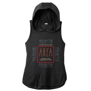 Funny Math Teacher Area Perimeter Cool Math Math Teacher Ladies PosiCharge Tri-Blend Wicking Draft Hoodie Tank