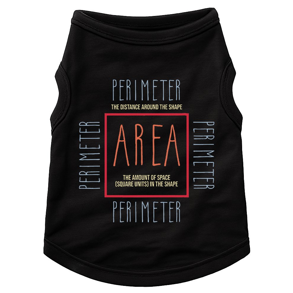 Funny Math Teacher Area Perimeter Cool Math Math Teacher Doggie Tank