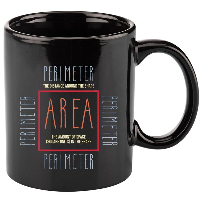 Funny Math Teacher Area Perimeter Cool Math Math Teacher 11oz C Handle Ceramic Mug