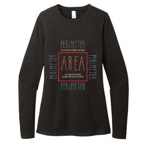 Funny Math Teacher Area Perimeter Cool Math Math Teacher Womens CVC Long Sleeve Shirt