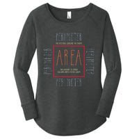 Funny Math Teacher Area Perimeter Cool Math Math Teacher Women's Perfect Tri Tunic Long Sleeve Shirt