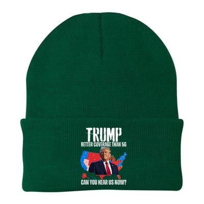 Flag Map Trump Better Coverage Than 5g Can You Hear Us Now Knit Cap Winter Beanie