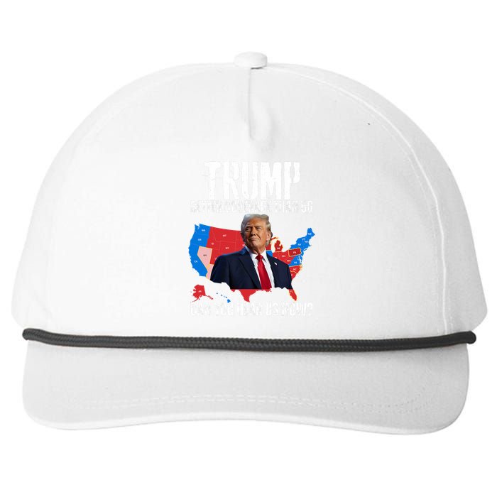 Flag Map Trump Better Coverage Than 5g Can You Hear Us Now Snapback Five-Panel Rope Hat