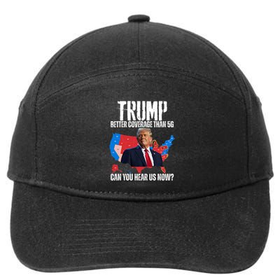 Flag Map Trump Better Coverage Than 5g Can You Hear Us Now 7-Panel Snapback Hat