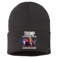 Flag Map Trump Better Coverage Than 5g Can You Hear Us Now Sustainable Knit Beanie