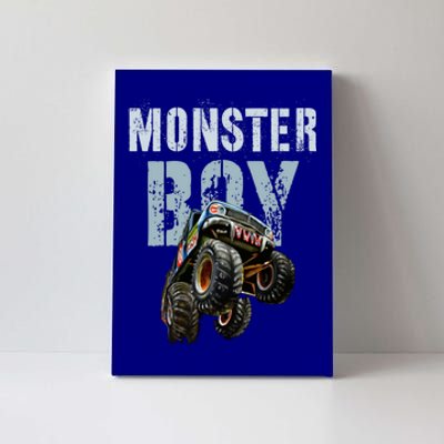 Funny Monster Truck Birthday Matching Mom Dad Theme Gift Canvas