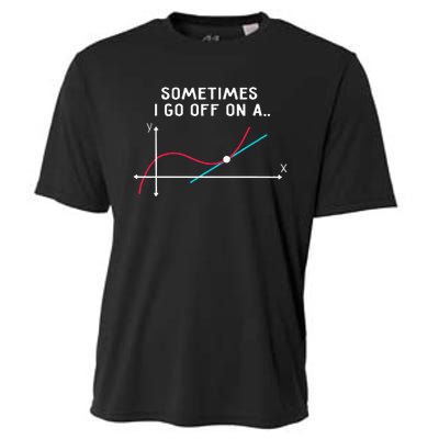 Funny Math Teacher Mug Tangent Rants Cooling Performance Crew T-Shirt