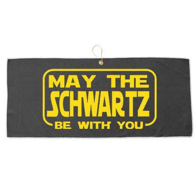 Funny May the Schwartz Be With You Science Fiction Geek Nerd Large Microfiber Waffle Golf Towel