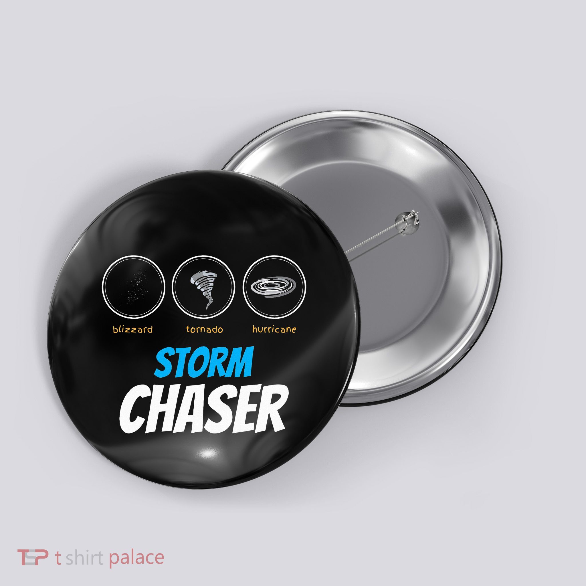Funny Meteorology Tornado Weather Lovers Storm Chasers Button