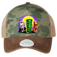Frankenstein Mummy Three Monsters Legacy Tie Dye Trucker Hat