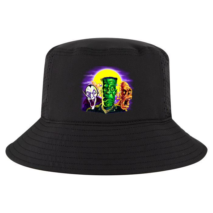 Frankenstein Mummy Three Monsters Cool Comfort Performance Bucket Hat