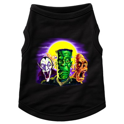 Frankenstein Mummy Three Monsters Doggie Tank