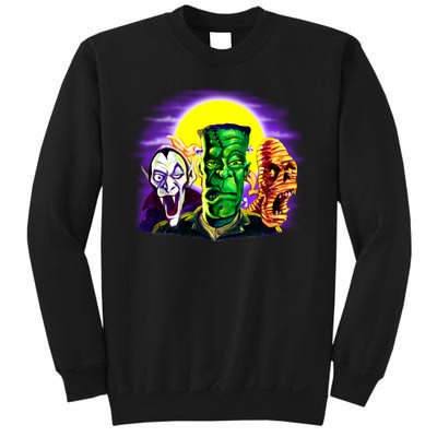 Frankenstein Mummy Three Monsters Sweatshirt