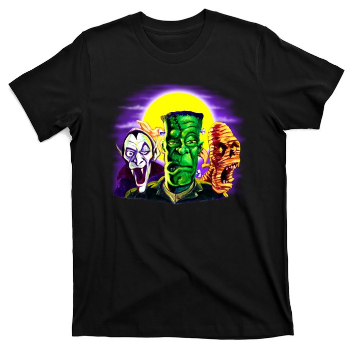 Frankenstein Mummy Three Monsters T-Shirt