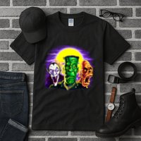 Frankenstein Mummy Three Monsters Tall T-Shirt