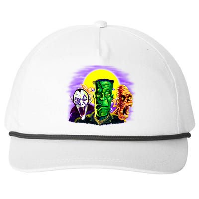 Frankenstein Mummy Three Monsters Snapback Five-Panel Rope Hat