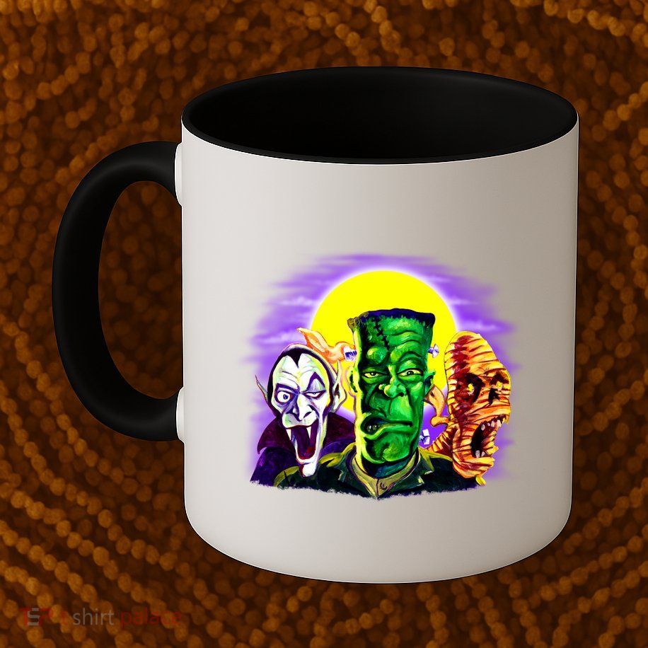 Frankenstein Mummy Three Monsters Mug