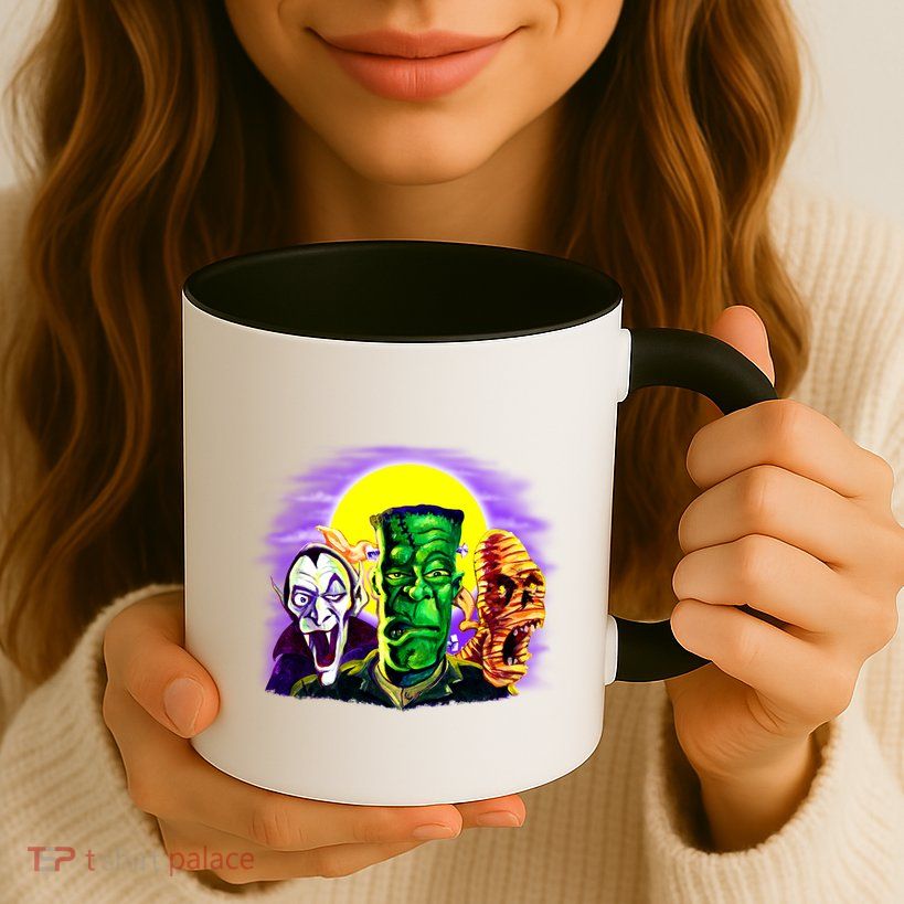 Frankenstein Mummy Three Monsters Mug
