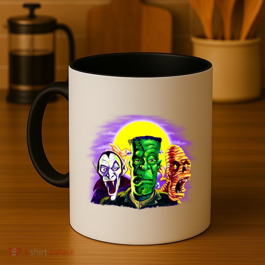 Frankenstein Mummy Three Monsters Mug
