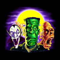 Frankenstein Mummy Three Monsters 16 in Basic Backpack