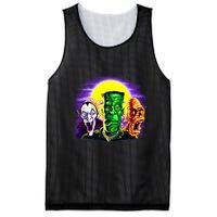 Frankenstein Mummy Three Monsters Mesh Reversible Basketball Jersey Tank