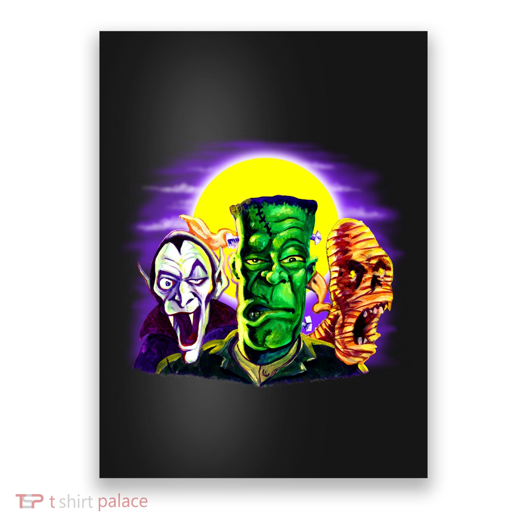 Frankenstein Mummy Three Monsters Poster