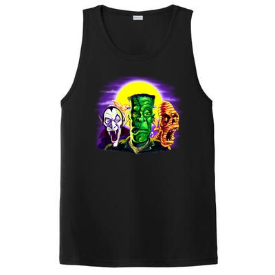 Frankenstein Mummy Three Monsters PosiCharge Competitor Tank