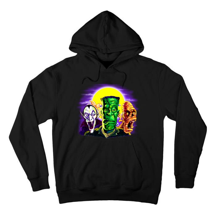 Frankenstein Mummy Three Monsters Tall Hoodie