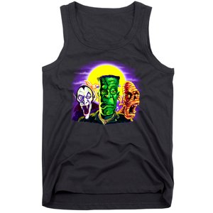 Frankenstein Mummy Three Monsters Tank Top