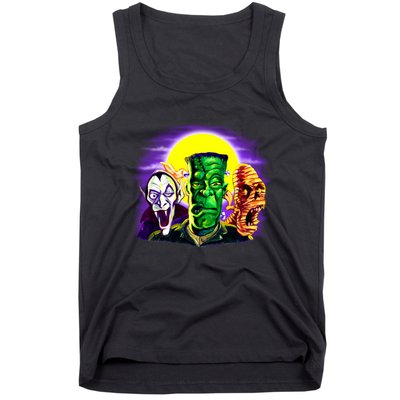 Frankenstein Mummy Three Monsters Tank Top