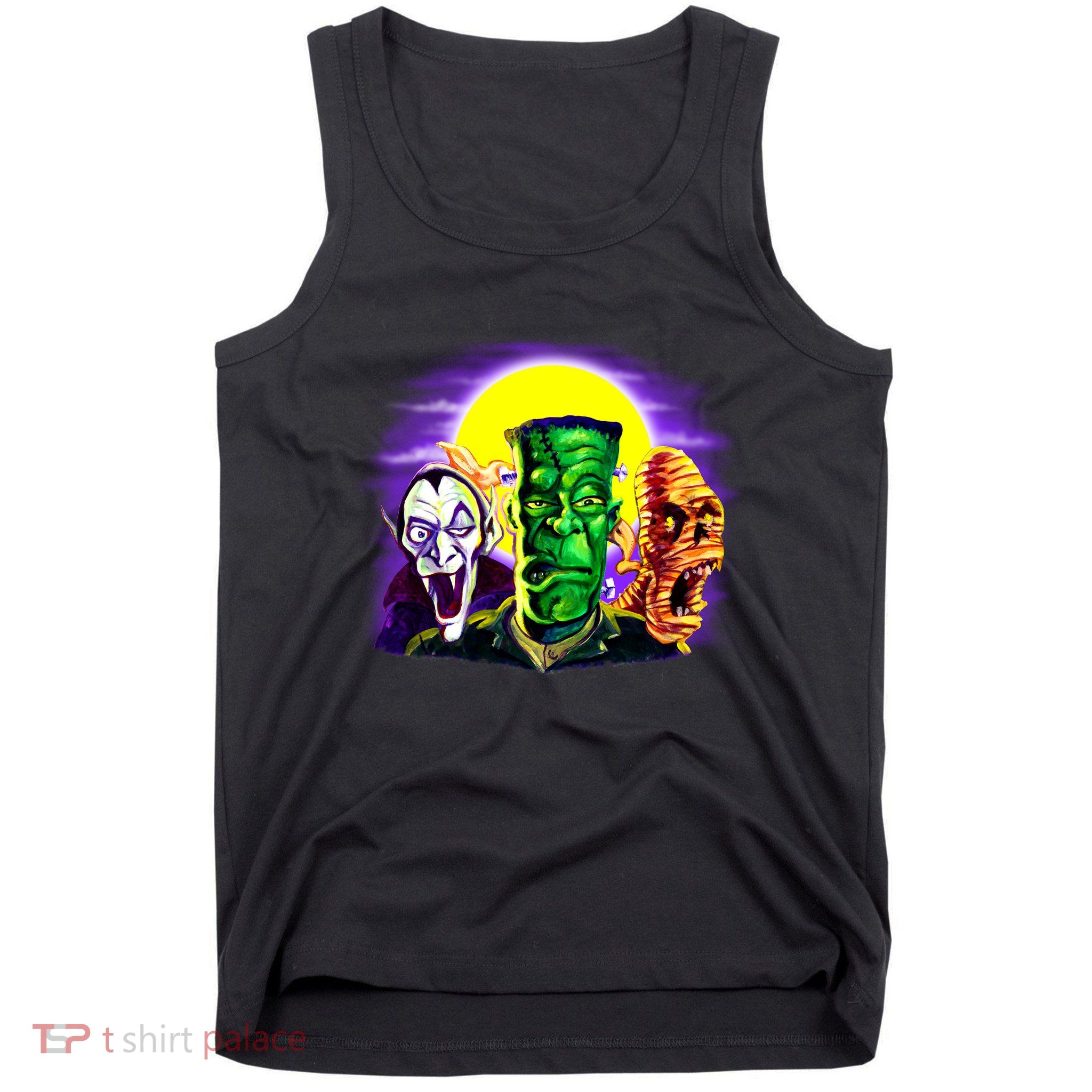 Frankenstein Mummy Three Monsters Tank Top