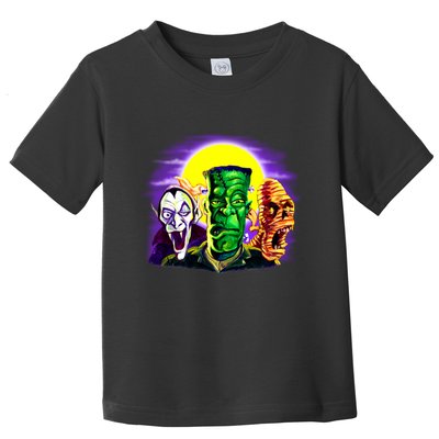 Frankenstein Mummy Three Monsters Toddler T-Shirt