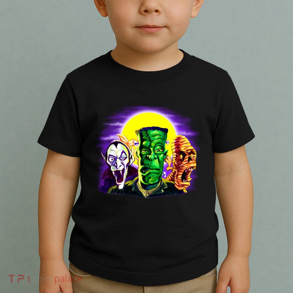 Frankenstein Mummy Three Monsters Toddler T-Shirt