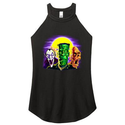 Frankenstein Mummy Three Monsters Women's Perfect Tri Rocker Tank