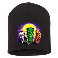 Frankenstein Mummy Three Monsters Short Acrylic Beanie