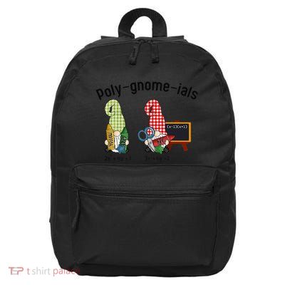 Funny Math Teacher Polygnomeials Algebra Teacher Calculus 16 in Basic Backpack